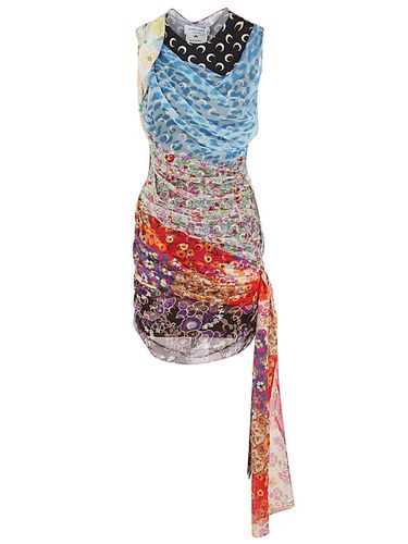 Regenerated Silk Scarves Draped Dress - Marine Serre - Modalova