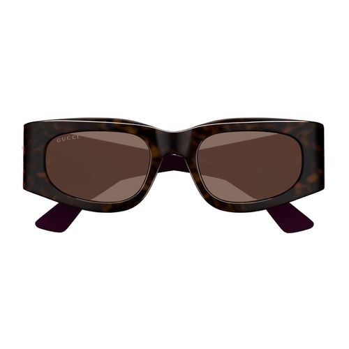 Gucci Gg1664s Linea Gg Logo 004 Havana Violet Brown Sunglasses - Gucci Eyewear - Modalova