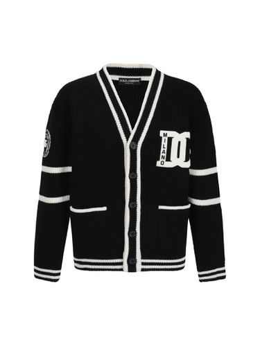 Dg Logo Embroidered Cardigan - Dolce & Gabbana - Modalova