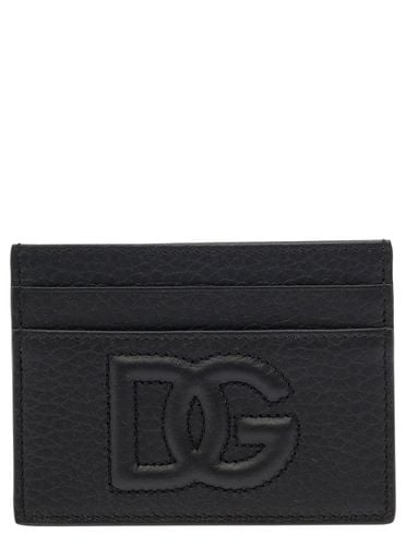 Card-holder With Quilted Logo In Leather Man - Dolce & Gabbana - Modalova
