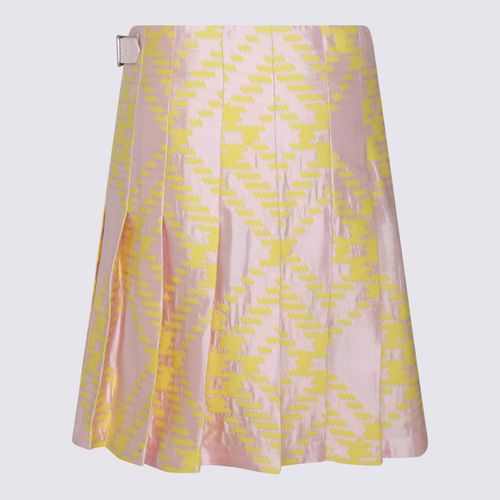 Pink And Yellow Cotton Skirt - Burberry - Modalova