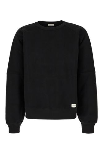 Black Cotton Sweatshirt - Saint Laurent - Modalova