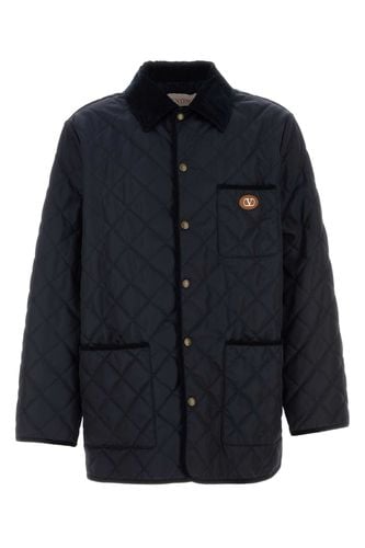 Blue Nylon Jacket - Valentino Garavani - Modalova