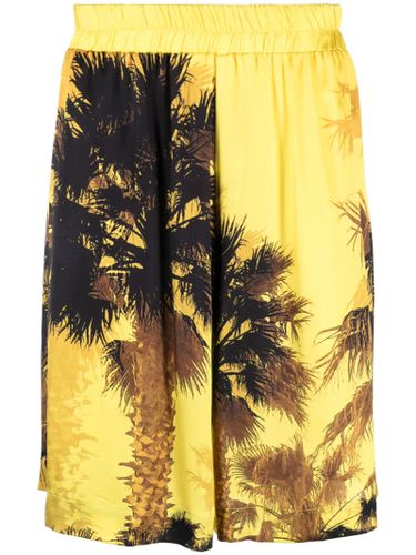 Laneus Palm-tree Print Shorts - Laneus - Modalova