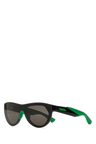 Two-tone Acetate And Rubber Mitre Sunglasses - Bottega Veneta - Modalova