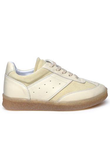 Ivory Leather Sneakers - MM6 Maison Margiela - Modalova