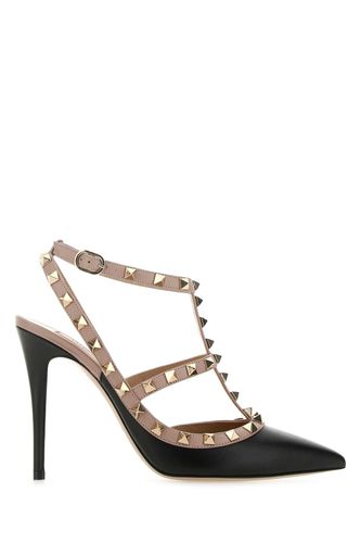 Leather Rockstud Pumps - Valentino Garavani - Modalova