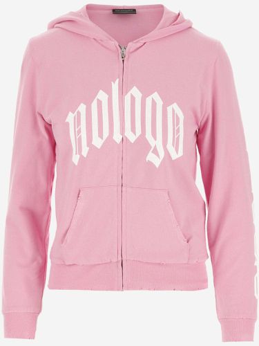 Stretch Cotton Hoodie With Slogan Print - Balenciaga - Modalova