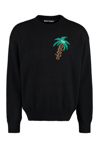 Palm Angels Crew-neck Wool Sweater - Palm Angels - Modalova