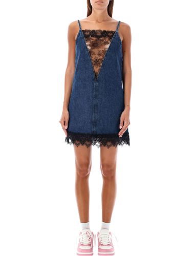 Off-White Lace Detail Mini Dress - Off-White - Modalova