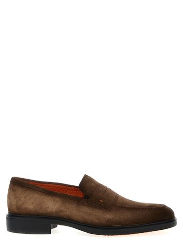 Santoni Suede Loafers - Santoni - Modalova