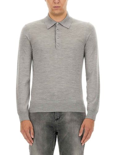 Long-sleeved Knitted Polo Shirt - Tom Ford - Modalova