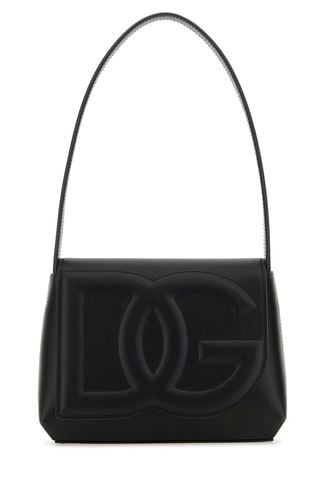 Black Leather Dg Logo Shoulder Bag - Dolce & Gabbana - Modalova