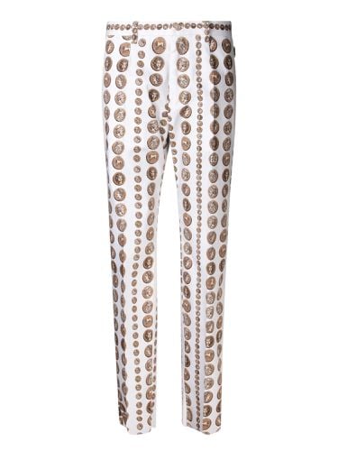 Coins Print Stretch Drill Trousers - Dolce & Gabbana - Modalova