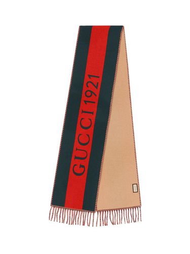 Web Jacquard Fringed Edge Scarf - Gucci - Modalova