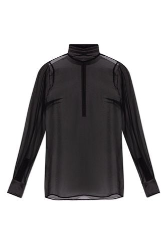 Satin Detailed Chiffon Blouse - Dolce & Gabbana - Modalova