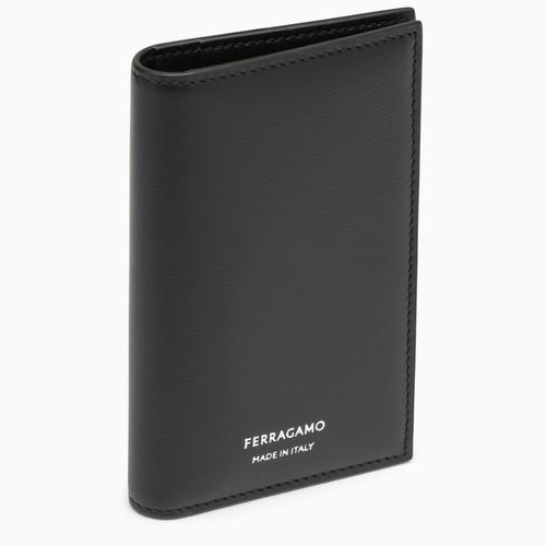 Black Leather Card Holder With Logo - Ferragamo - Modalova