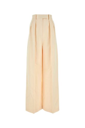 Ivory Cotton Blend Wide-leg Teyana Pant - Khaite - Modalova