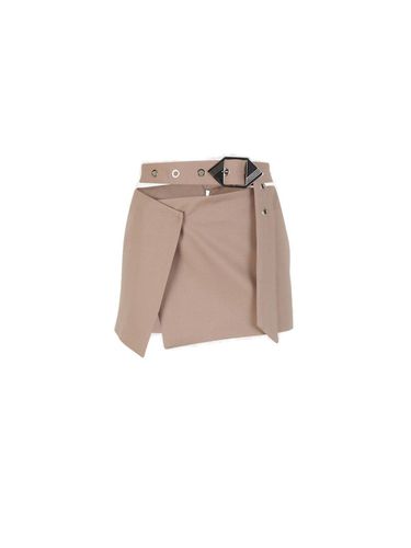 Mid-rise Asymmetric Belted Mini Skirt - The Attico - Modalova