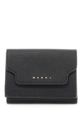 Saffiano Leather Tri-fold Wallet - Marni - Modalova