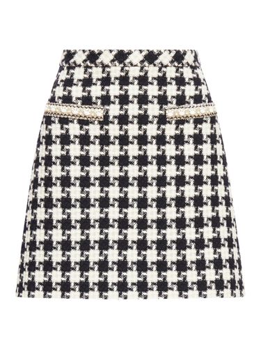 Embroidered Damier Light Tweed Skirt - Valentino Garavani - Modalova