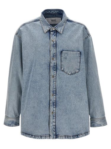 Paris De C Ur Denim Overshirt - Ami Alexandre Mattiussi - Modalova