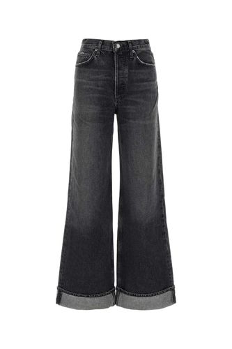 Dark Grey Denim Dame Wide-leg Jeans - AGOLDE - Modalova