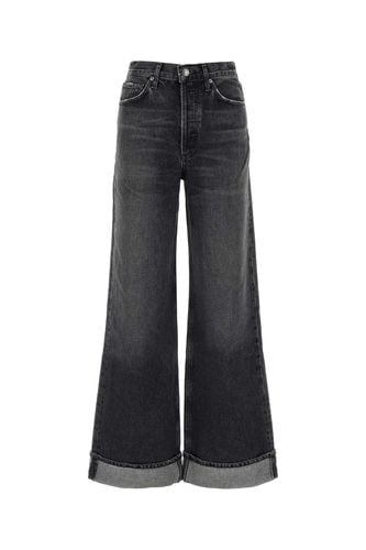 Dark Grey Denim Dame Wide-leg Jeans - AGOLDE - Modalova