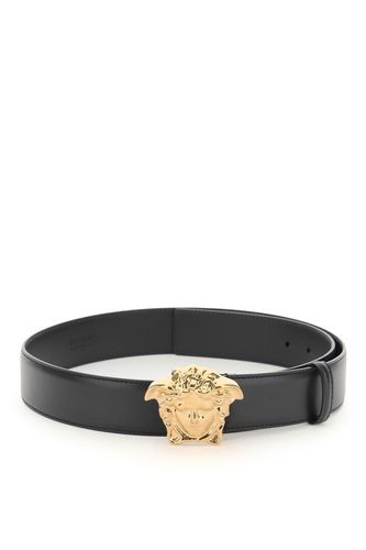 Versace Black Leather Belt - Versace - Modalova