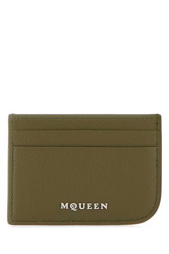 Army Green Leather Card Holder - Alexander McQueen - Modalova