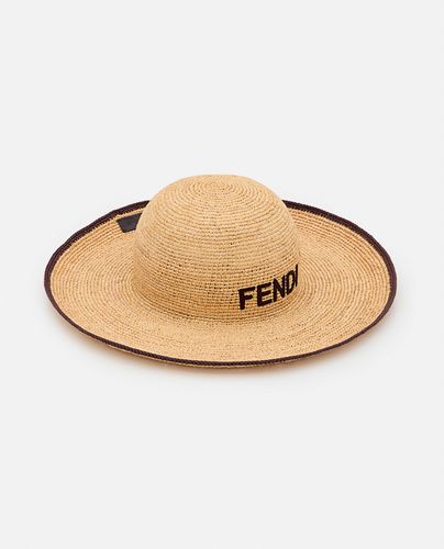 Fendi Logo Raffia Hat - Fendi - Modalova