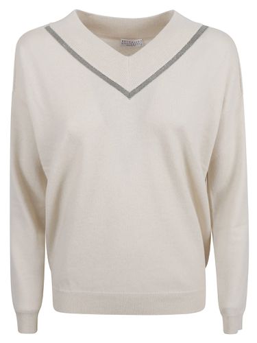 V-neck Cashmere Sweater - Brunello Cucinelli - Modalova