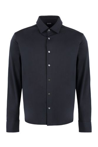 Zegna Long Sleeve Cotton Shirt - Zegna - Modalova