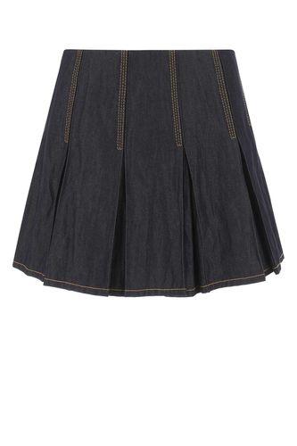 Dark Blue Denim Mini Skirt - Bottega Veneta - Modalova