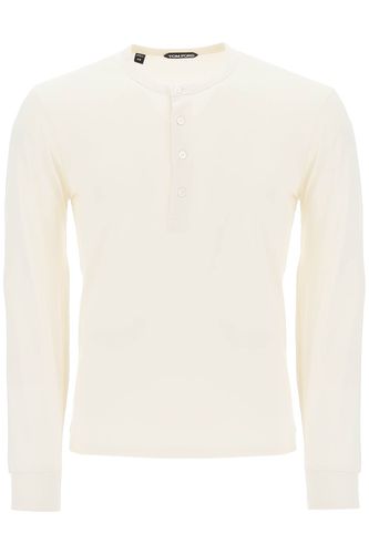 Lyocell Cotton Henley Shirt - Tom Ford - Modalova