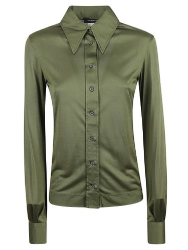 Olive Silk Jersey Shirt - Fabiana Filippi - Modalova