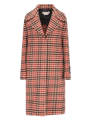 Marni Check Felt Coat - Marni - Modalova