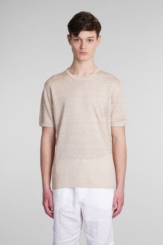 Lino T-shirt In Beige Linen - 120% Lino - Modalova