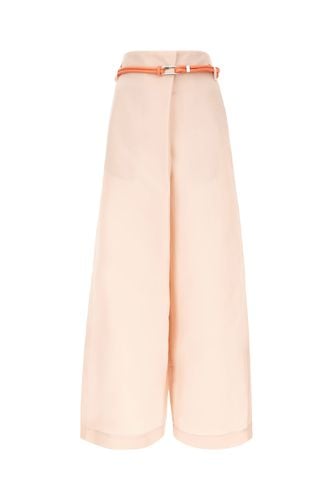 Powder Pink Cotton Blend Pants - Giorgio Armani - Modalova