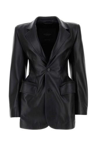 Hourglass Single-breasted Leather Jacket - Balenciaga - Modalova