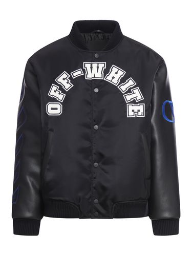 Baseball Lea Nyl Over Varsity Bomber - Off-White - Modalova