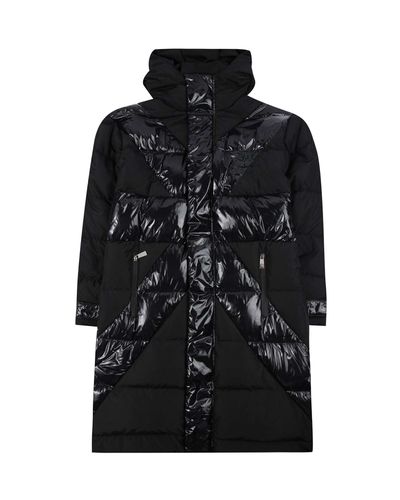 Long Down Jacket With Ton Sur Ton Print - John Richmond - Modalova