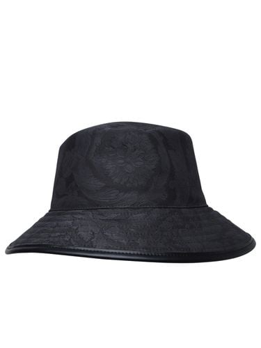 Versace Black Cotton Hat - Versace - Modalova