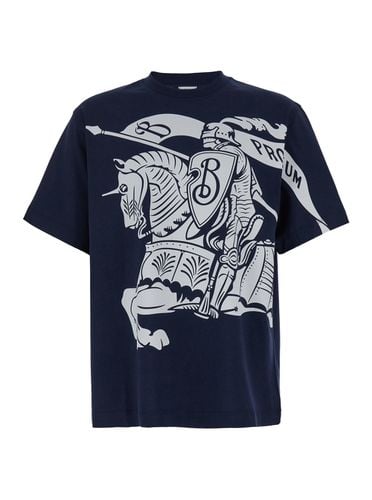 T-shirt With Equestrian Knight Print In Cotton Man - Burberry - Modalova