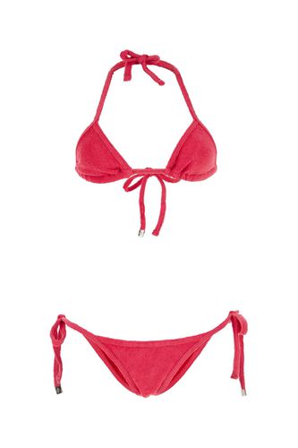 Fuchsia Terry Fabric Bikini - The Attico - Modalova