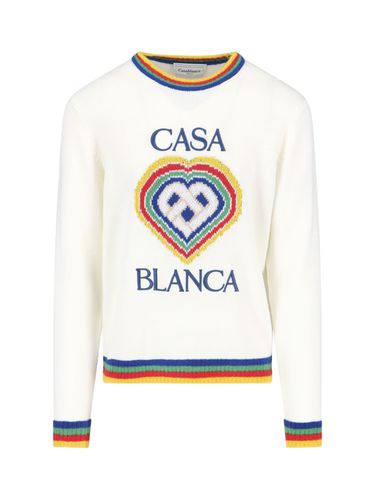 Casablanca heart Boucle Sweater - Casablanca - Modalova