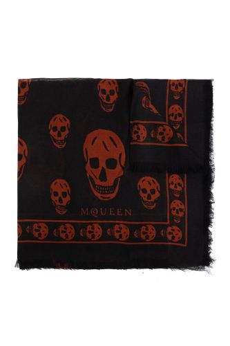 Scarf With Silk Trim - Alexander McQueen - Modalova