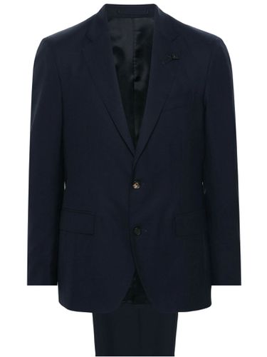 Navy Wool-silk Blend Suit - Lardini - Modalova