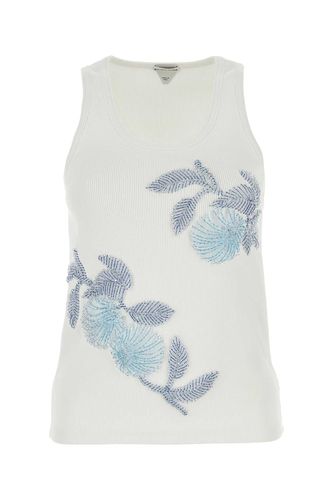 White Stretch Cotton Tank Top - Bottega Veneta - Modalova