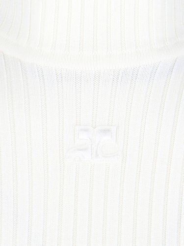 Courrèges Logo Ribbed Top - Courrèges - Modalova